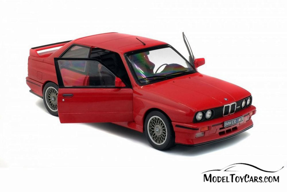 1990 BMW E30 M3 Hardtop, Red - Solido S1801502 - 1/18 scale Diecast Model Toy Car