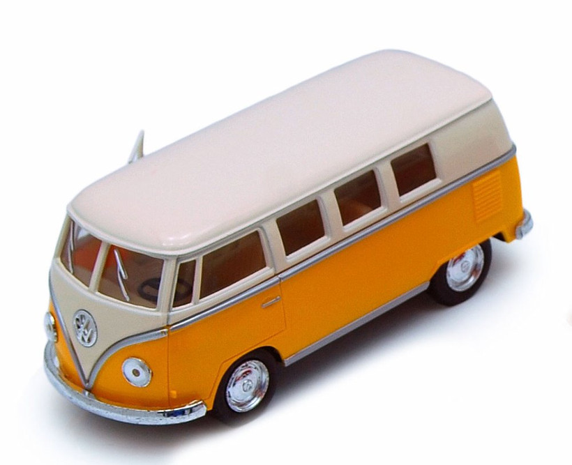 1962 Volkswagen Classical Bus, Yellow - Kinsmart 5377D - 1/32 scale Diecast Model Toy Car