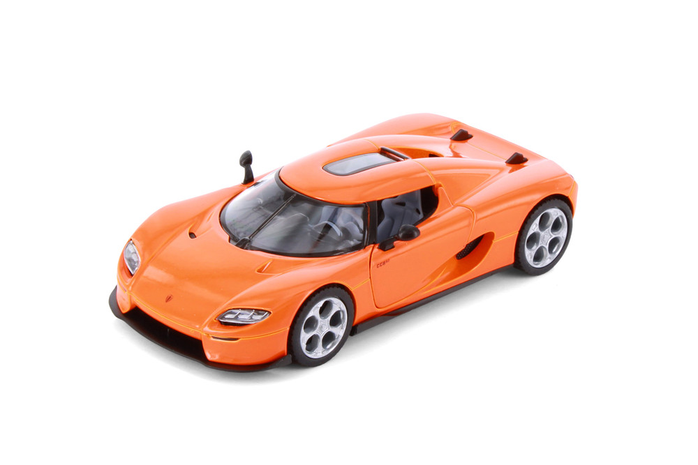 Koenigsegg CC850, Orange - Kinsmart 5485D - 1/34 Scale Diecast Model Toy Car