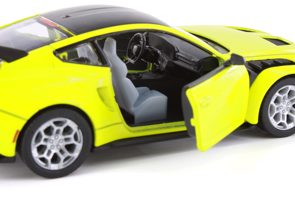 2025 Ford Mustang GTD, Yellow - Kinsmart 5489D - 1/38 Scale Diecast Model Toy Car