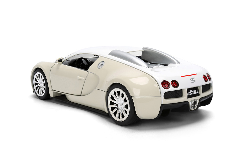 2011 Bugatti Veyron - 25th Anniversary, Tan/White - Jada Toys 36476 - 1/24 Scale Diecast Model Toy Car