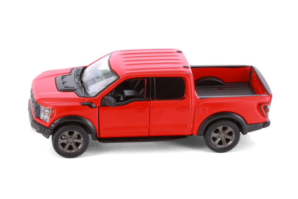 2022 Ford F-150 Raptor Pickup Truck, Red - Kinsmart 5436DM - 1/46 Scale Diecast Model Toy Car