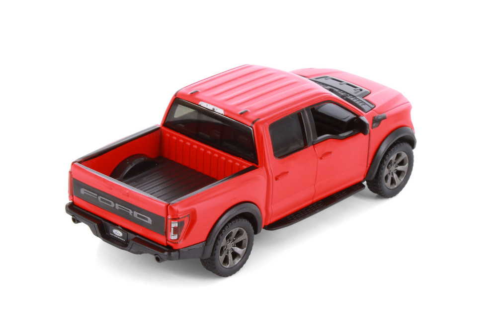 2022 Ford F-150 Raptor Pickup Truck, Red - Kinsmart 5436DM - 1/46 Scale Diecast Model Toy Car