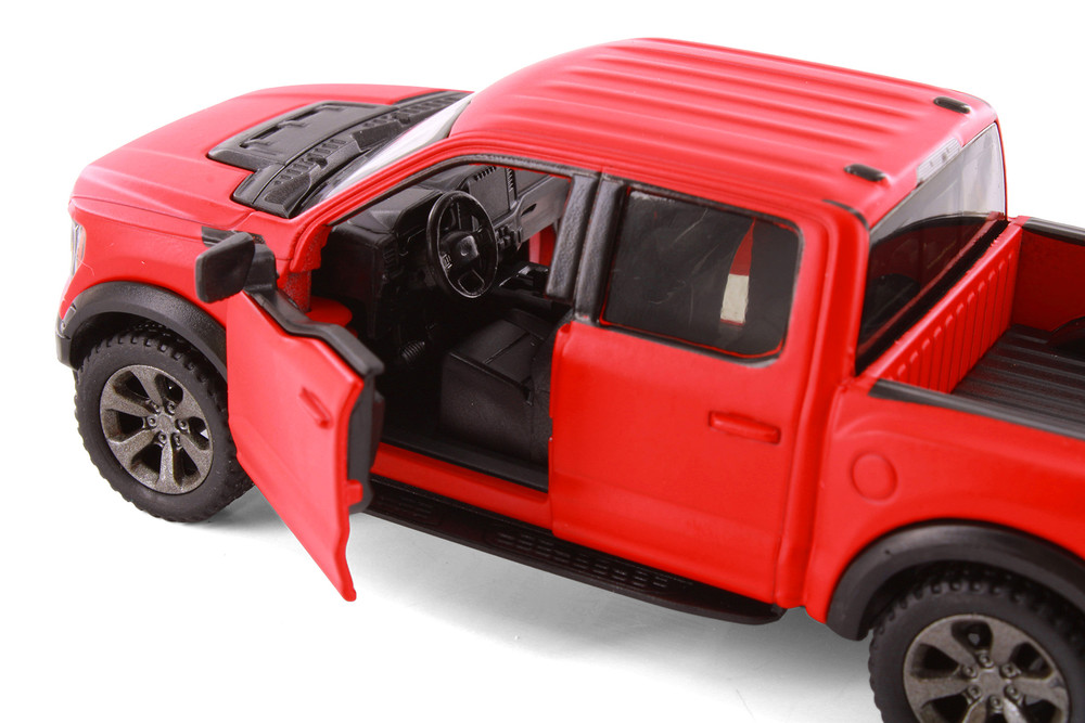 2022 Ford F-150 Raptor Pickup Truck, Red - Kinsmart 5436DM - 1/46 Scale Diecast Model Toy Car