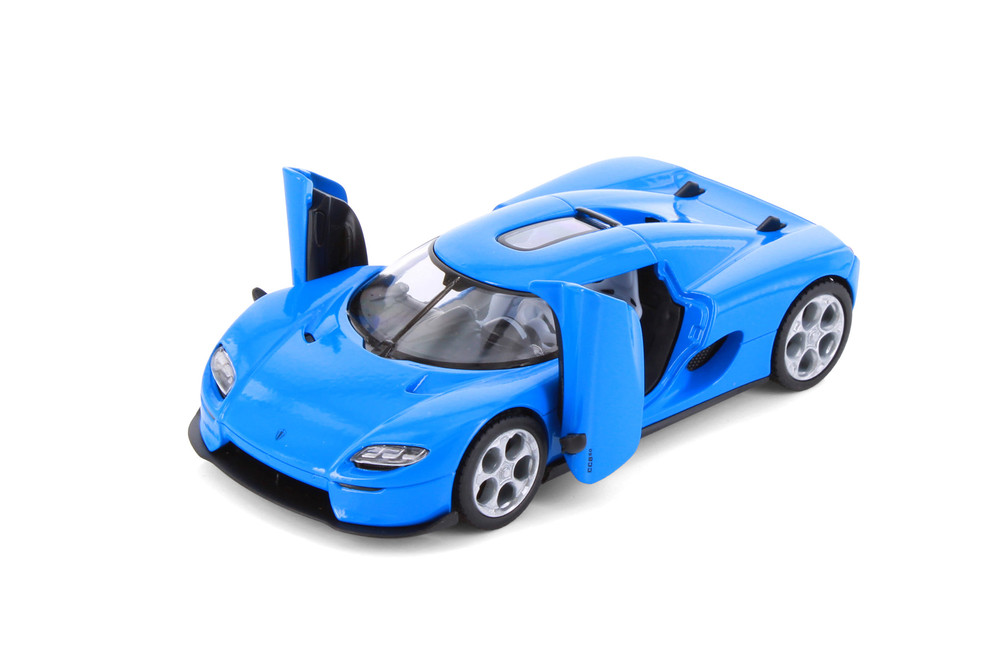 Koenigsegg CC850, Blue - Kinsmart 5485D - 1/34 Scale Diecast Model