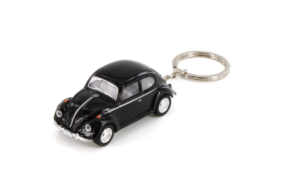 1967 Volkswagen Classic Beetle Key Chain, Black - Kinsmart 2540DK - 2.5" Scale Diecast Model Toy Car