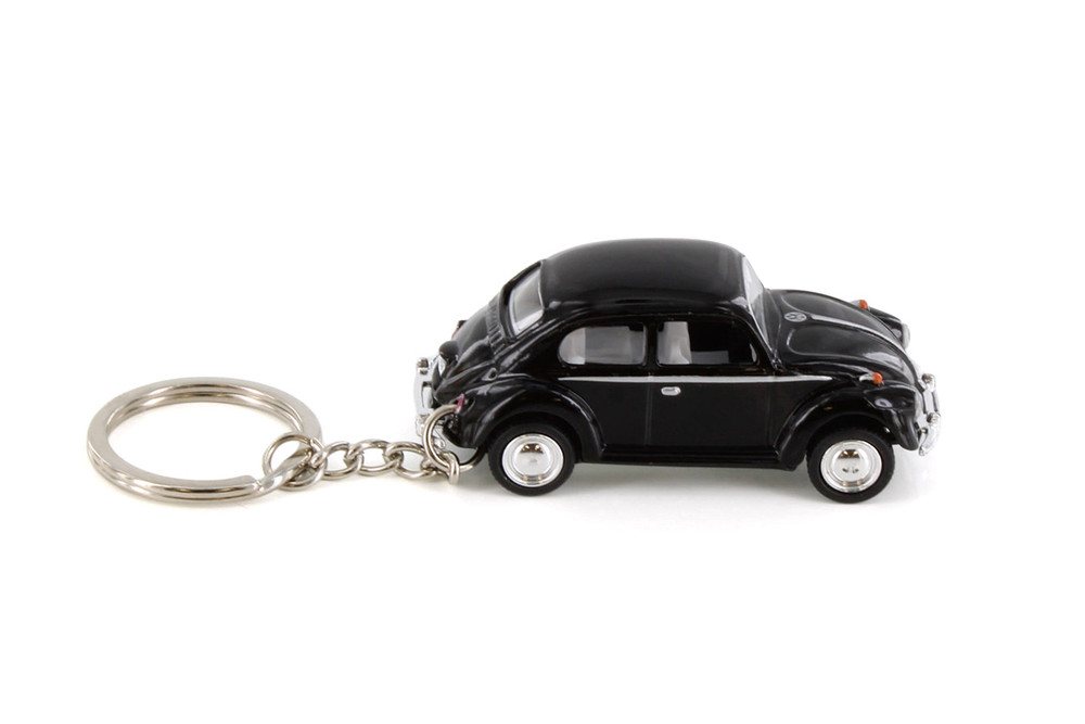 1967 Volkswagen Classic Beetle Key Chain, Black - Kinsmart 2540DK - 2.5" Scale Diecast Model Toy Car