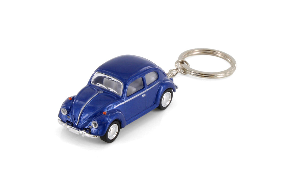 1967 Volkswagen Classic Beetle Key Chain, Blue - Kinsmart 2540DK - 2.5" Scale Diecast Model Toy Car