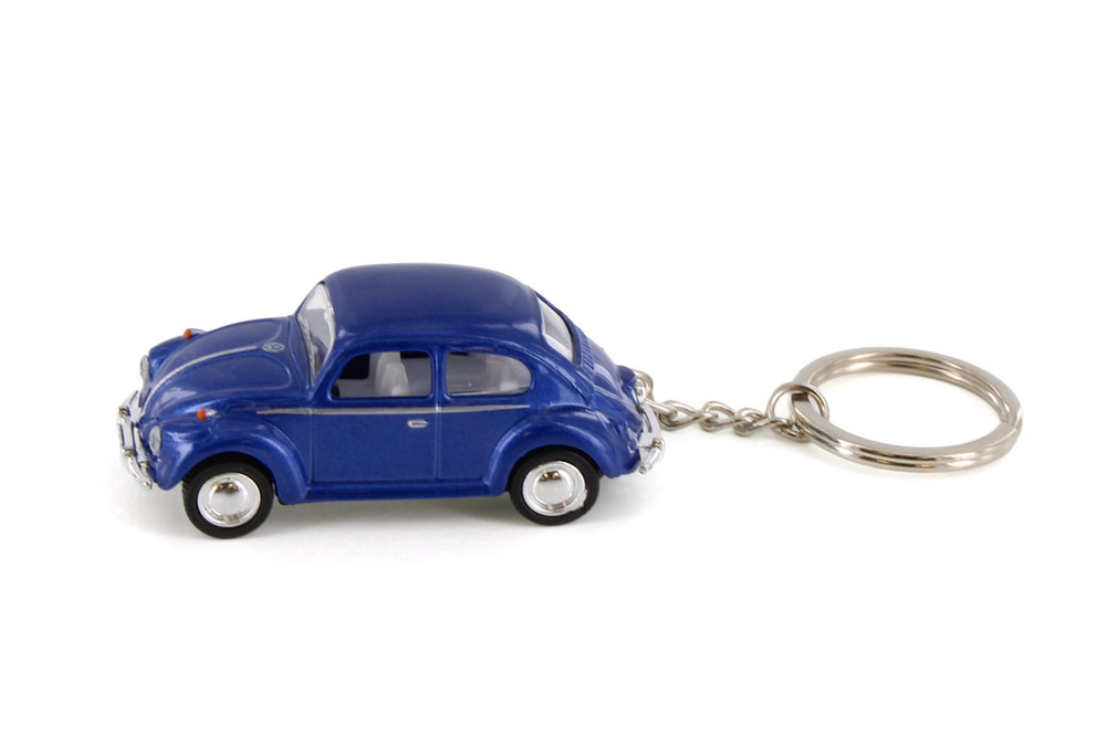 1967 Volkswagen Classic Beetle Key Chain, Blue - Kinsmart 2540DK - 2.5" Scale Diecast Model Toy Car