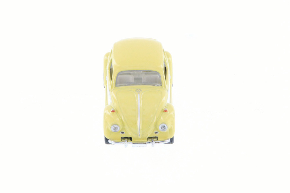 1967 Volkswagen Classical Beetle Hardtop, Light Yellow - Kinsmart 2540DC/2 - 1/64 Scale Diecast Model Car