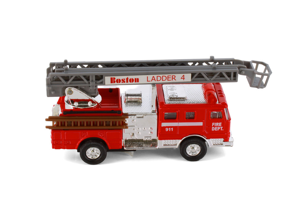 Boston Fire Engine, Red - Showcasts 9921BS - 4.75" Scale Diecast Model Toy Car