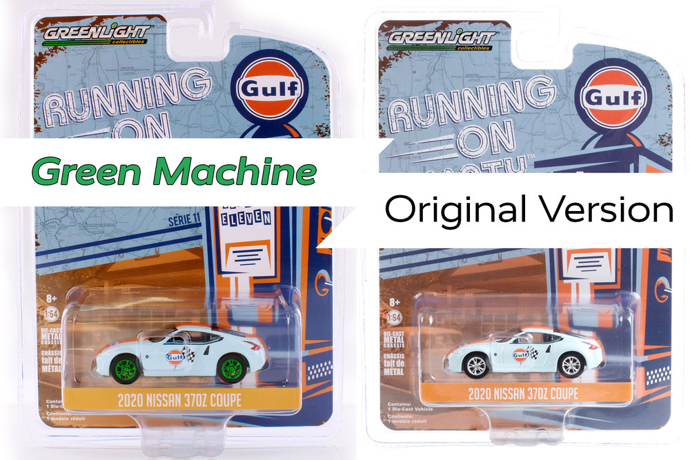 GREEN MACHINE 2020 Nissan 370Z Coupe, Gulf Oil - Greenlight 41110/48 - 1/64 scale Diecast Model Toy Car