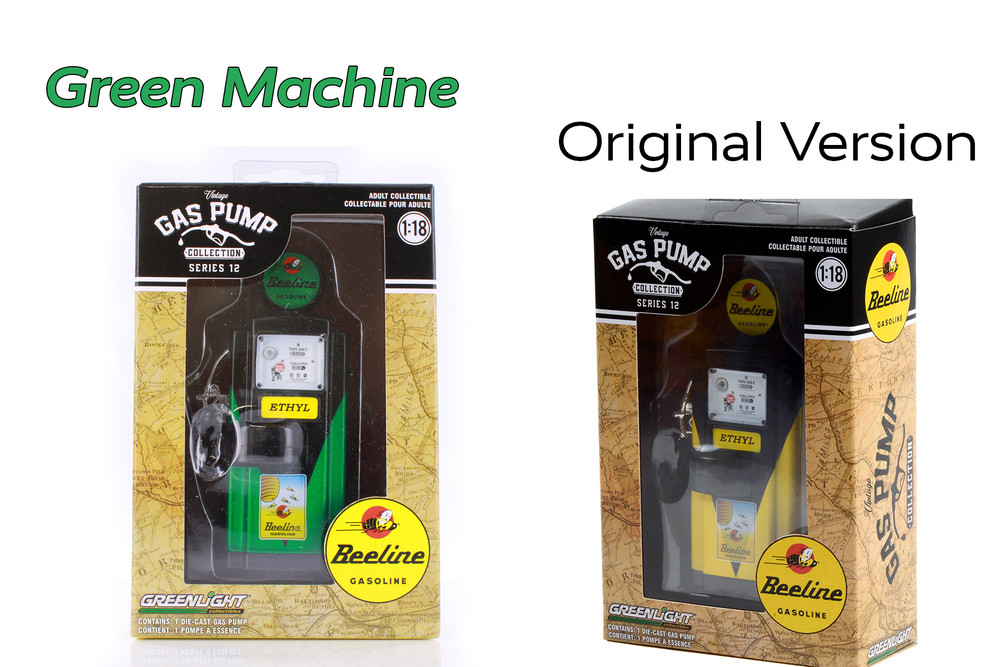 GREEN MACHINE 1948 Wayne 100-A Gas Pump, Beeline Gasoline - Greenlight 14120A/24 - 1/18 scale Diecast Accessory