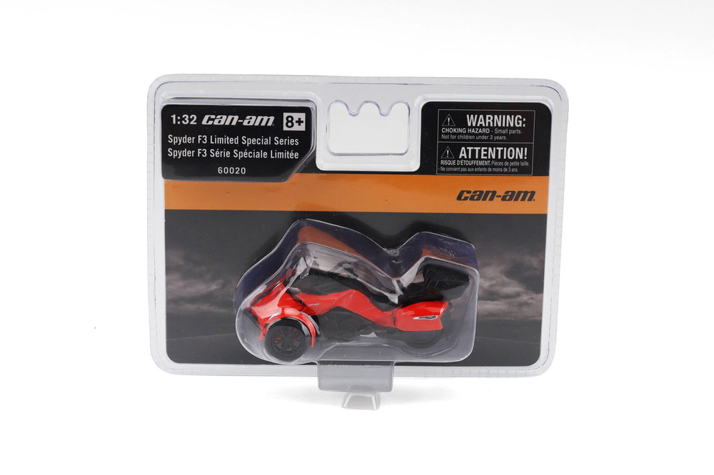 Can-Am Spyder F3 Limited 3-Wheel Motorcycle, Viper Red - Diecast Masters 60020 - 1/32 Scale Diecast Model Toy Bike