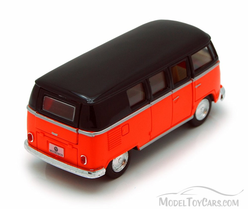 1962 Volkswagen Classical Bus, Orange - Kinsmart 5376D - 1/32 scale Diecast Car (New, but NO BOX)