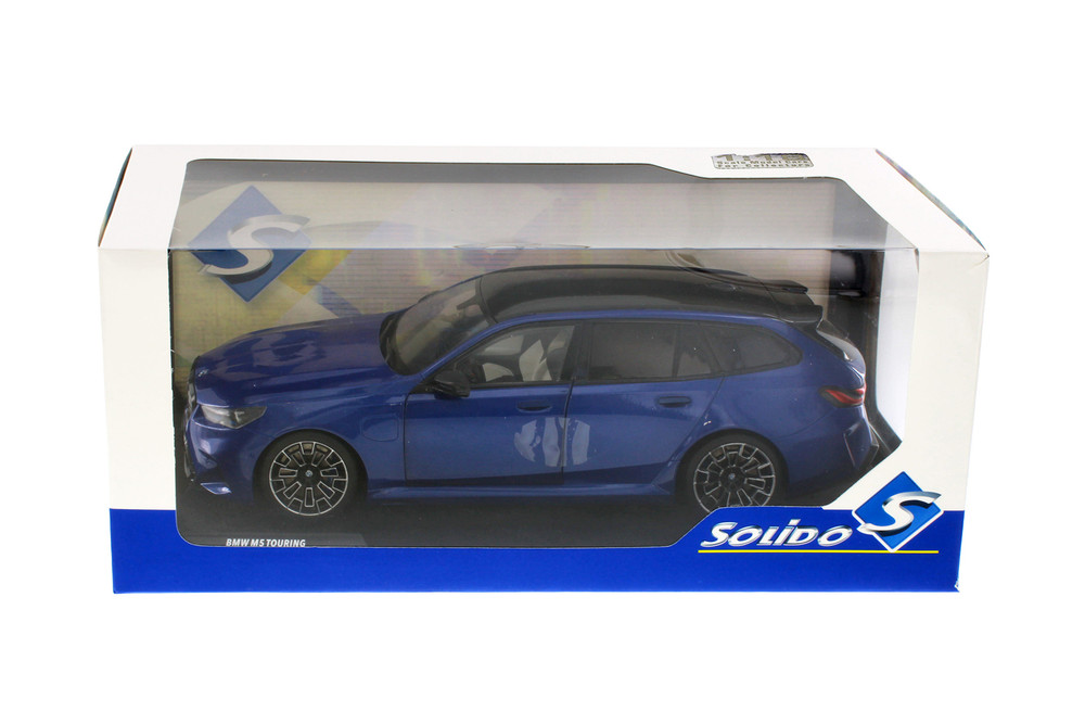 2024 BMW M5 Touring, Marina Bay Blue - Solido S1814801 - 1/18 Scale Diecast Model Toy Car