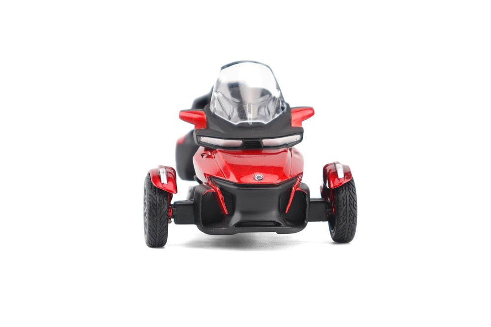 Can-Am Spyder RT Limited 3-Wheel Motorcycle w/Standing Rider, Deep Marsala Red - Diecast Masters 60017 - 1/32 Scale Diecast Model Toy Bike