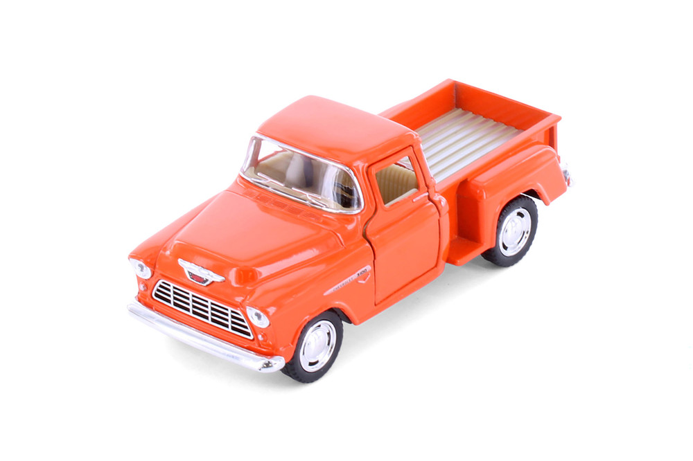 1955 Chevy Stepside Pickup, Orange - Kinsmart 5330D - 1/32 Scale Diecast Model Toy Car