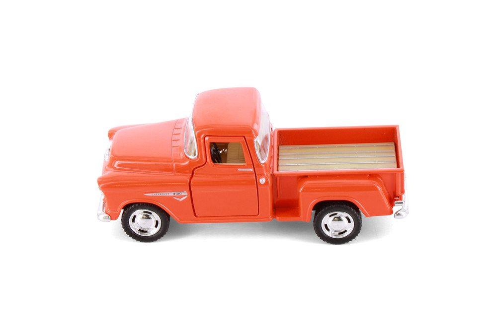 1955 Chevy Stepside Pickup, Orange - Kinsmart 5330D - 1/32 Scale Diecast Model Toy Car