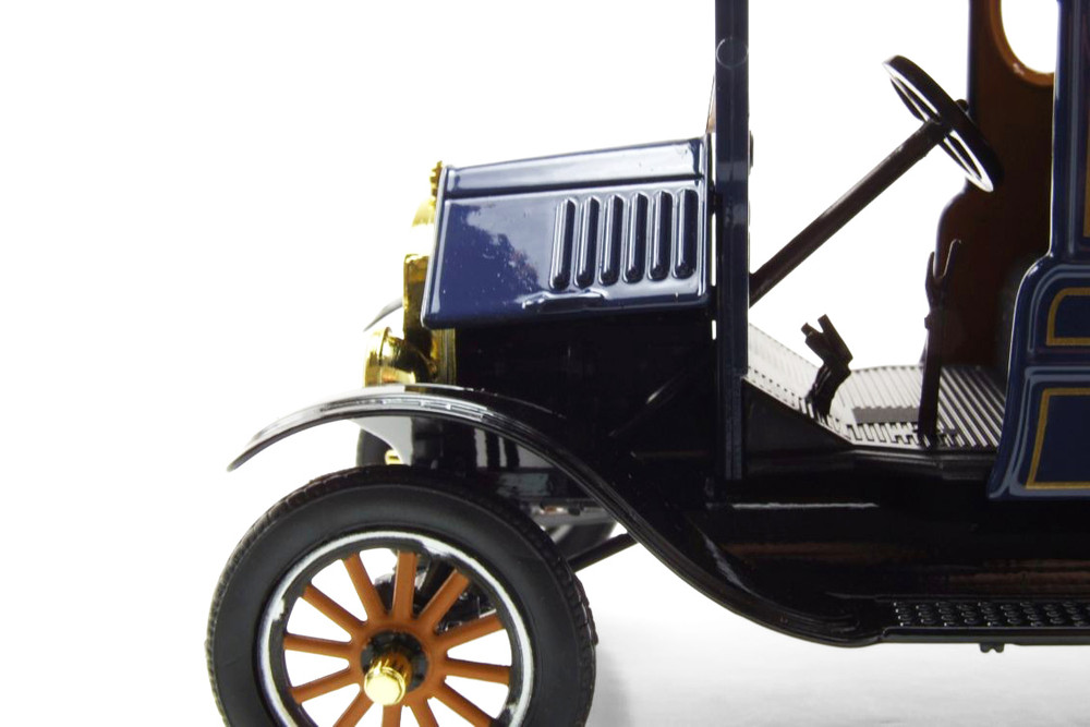 1925 Ford Model T Paddy Wagon, Dark Blue - Motor Max 79316PTMBU - 1/24 Scale Diecast Model Toy Car