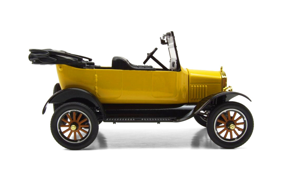 1925 Ford Model T Touring, Yellow - Motor Max 79328PTMY - 1/24 Scale Diecast Model Toy Car