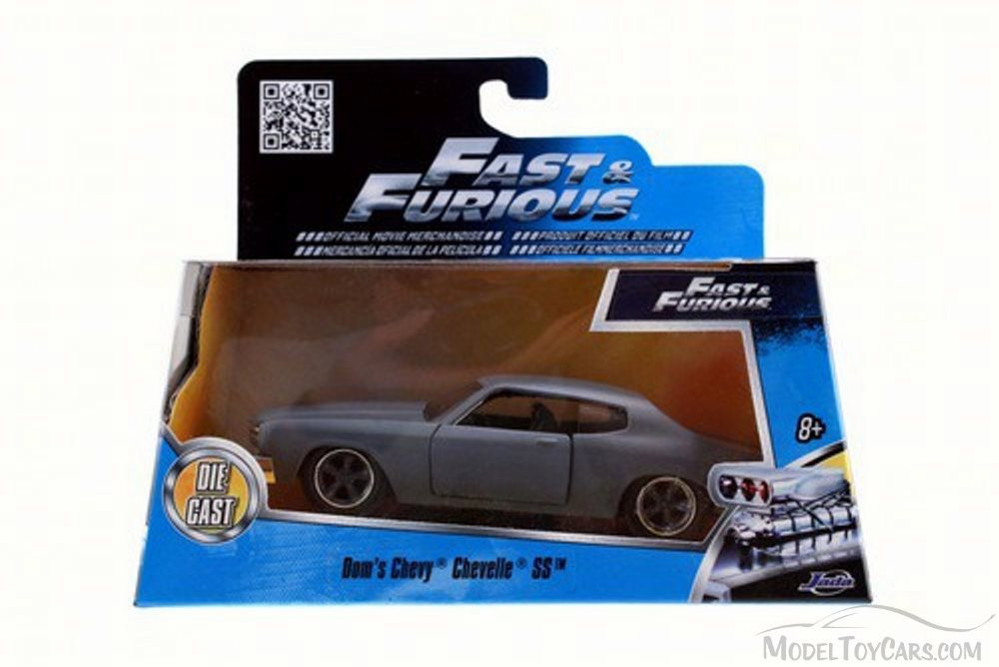 Dom's Chevy Chevelle SS, Primer Grey - JADA 97379 - 1/32 Scale Diecast Model Toy Car