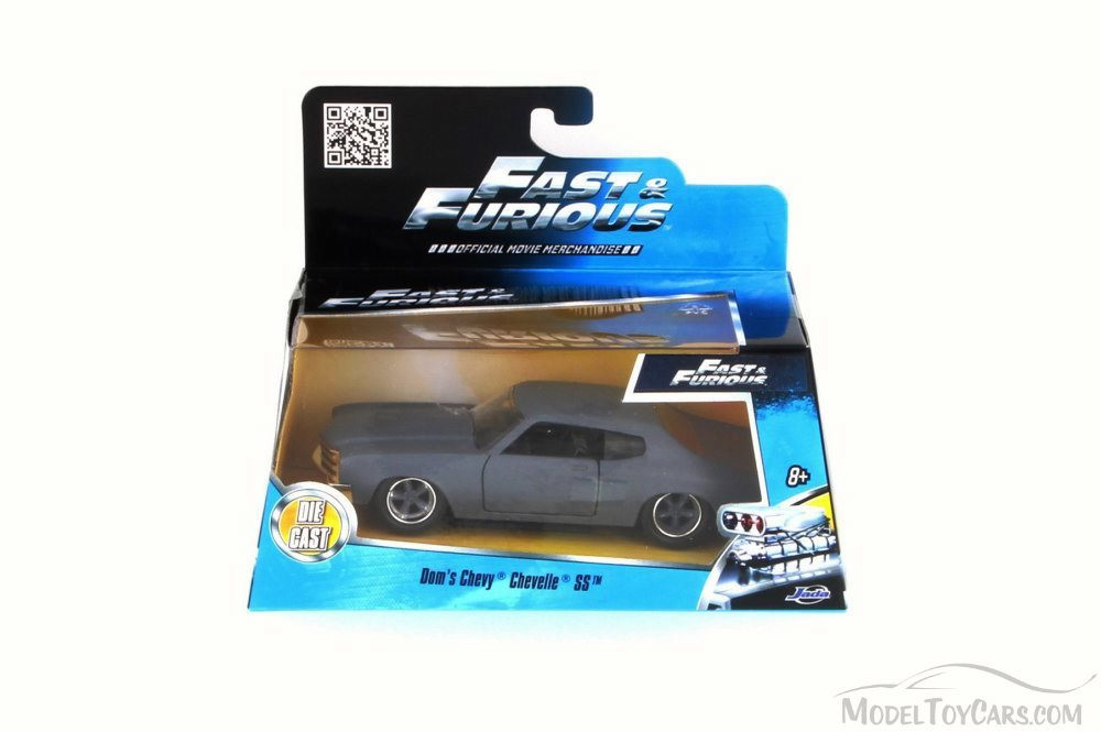 Dom's Chevy Chevelle SS, Primer Grey - JADA 97379 - 1/32 Scale Diecast Model Toy Car