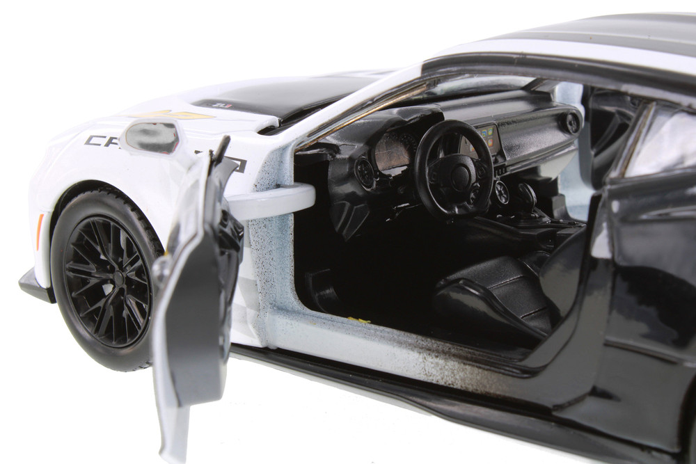 Box of 4 2017 Chevy Camaro ZL1 #42 "GT Racing", Black/White - Showcasts 73797D - 1/24 Scale Diecast Model Toy Car
