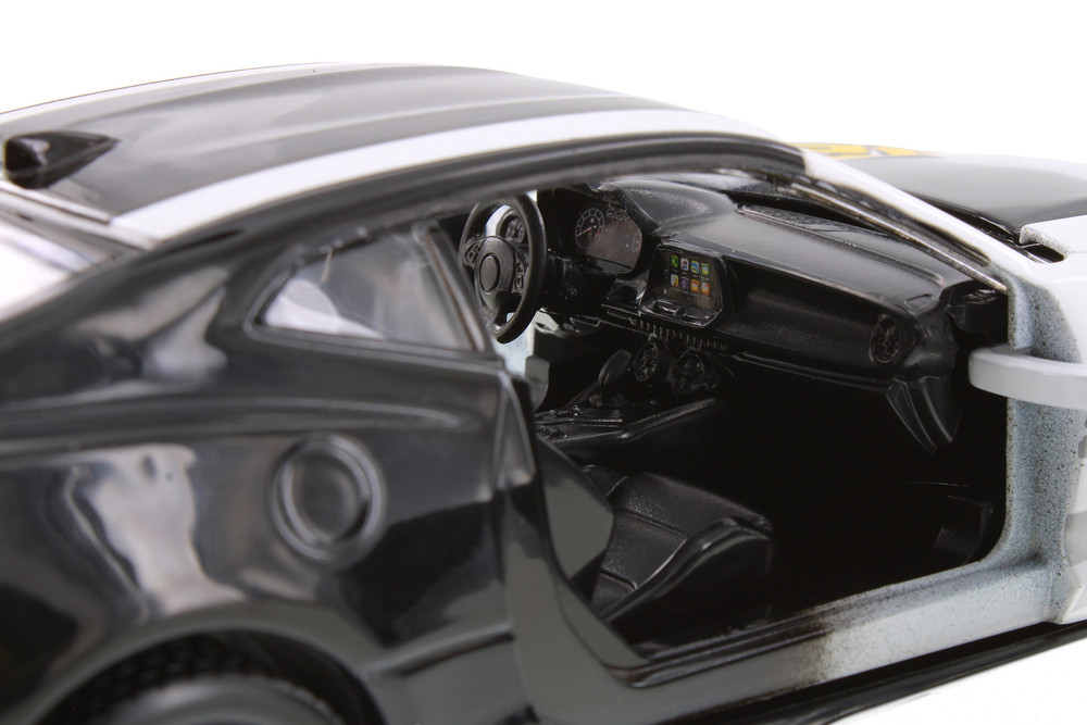 Box of 4 2017 Chevy Camaro ZL1 #42 "GT Racing", Black/White - Showcasts 73797D - 1/24 Scale Diecast Model Toy Car