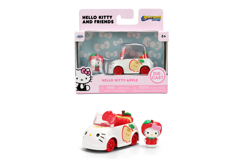 Hello Kitty - Apple Car, White - Jada Toys 85338-W1 - 1/55 Scale