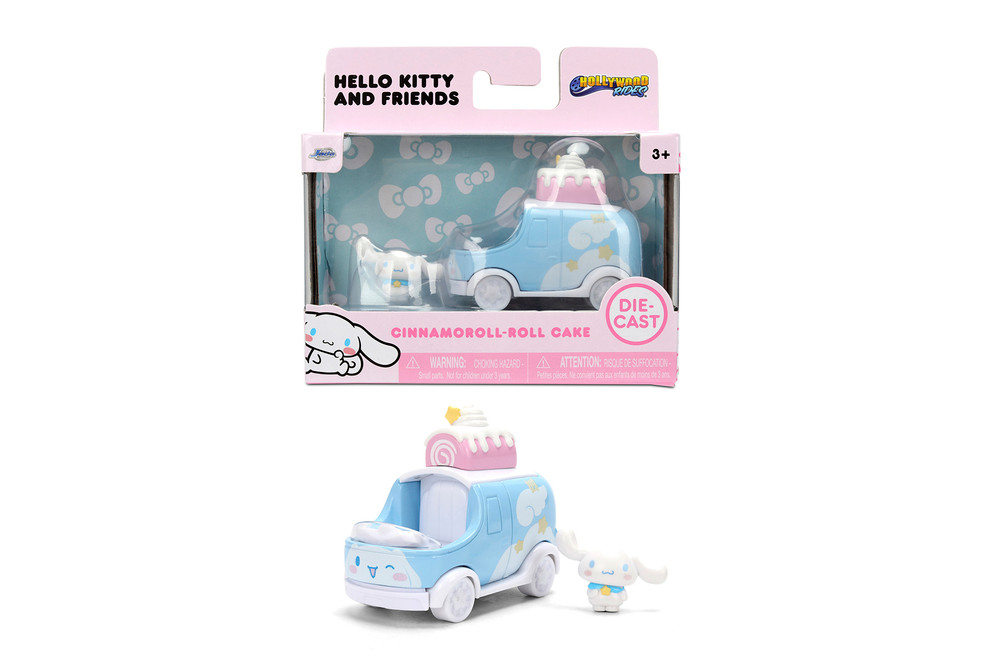 Box of 8 Sanrio Hello Kitty & Friends Car Assortment - Jada Toys 85338-W1 - 1/55 Scale Diecast Model Toy Cars