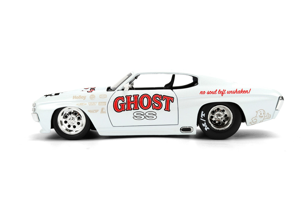 1971 Chevy Chevelle SS "Ghost", White - Jada Toys 36636 - 1/24 Scale Diecast Model Toy Car