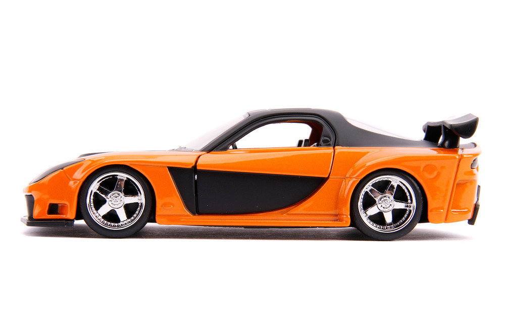 Twin Pack Han's 2020 Mazda RX-7 & Toyota GR Supra, Orange/Black - Jada Toys 32910 - 1/32 Scale Diecast Model Toy Car