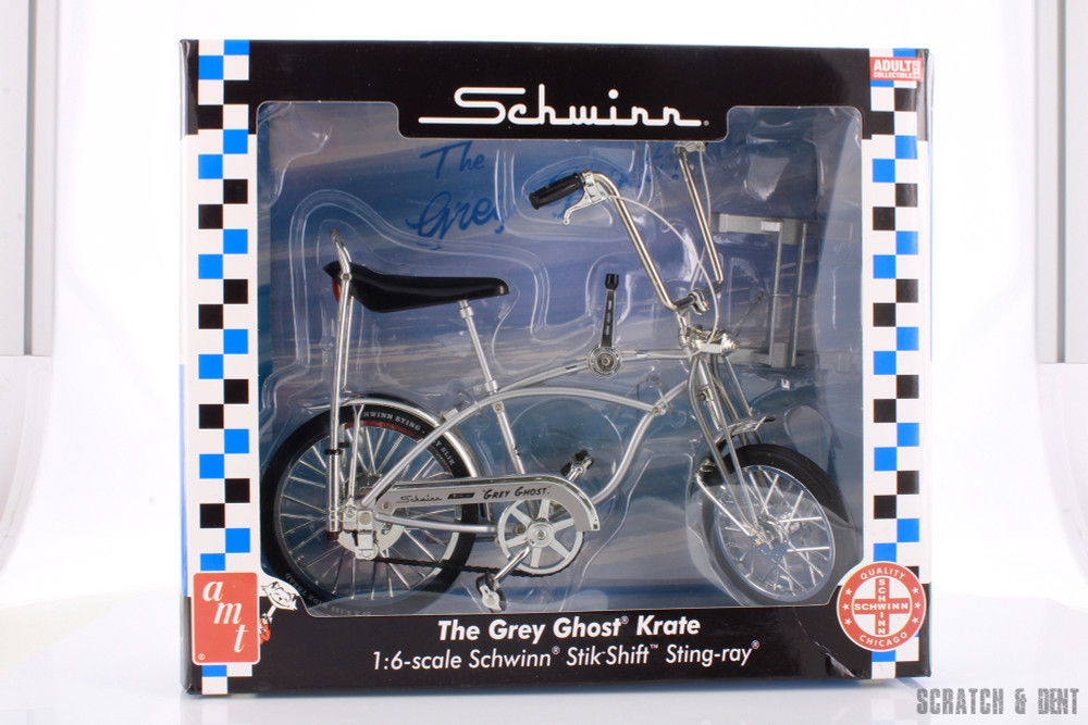 1971 Schwinn Stik-Shift Sting-Ray "The Grey Ghost Krate", Gray - AMT R-23945 1/6 scale Diecast Bike