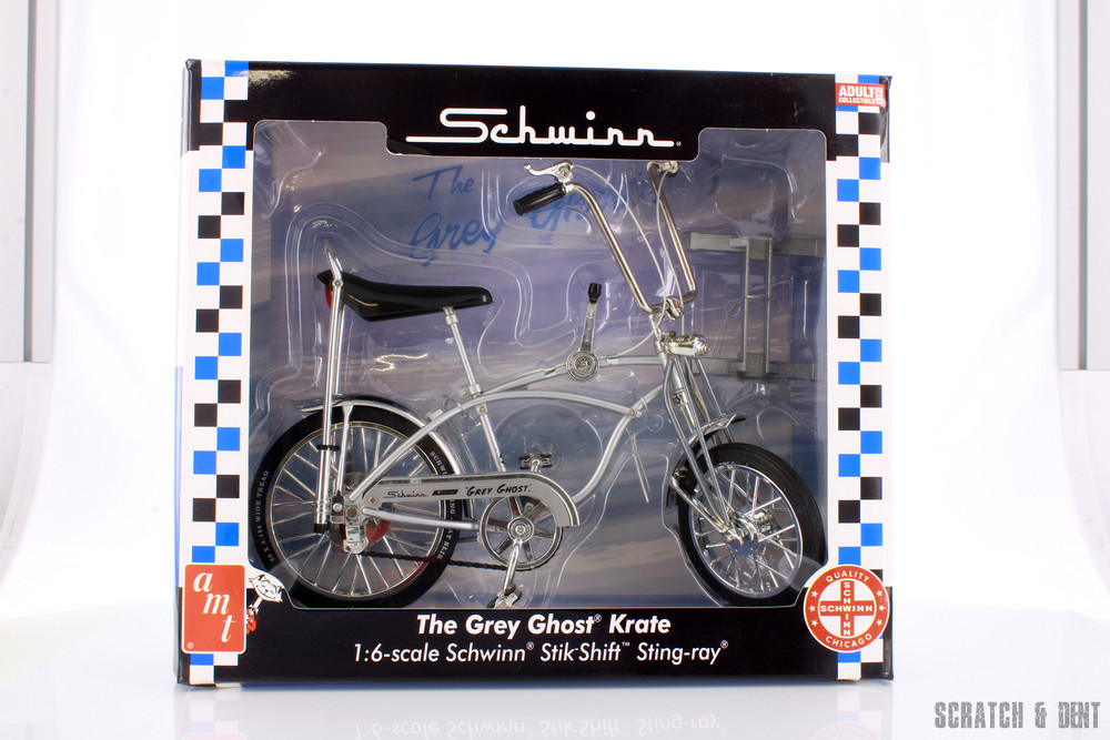1971 Schwinn Stik-Shift Sting-Ray "The Grey Ghost Krate", Gray - AMT R-23953 1/6 scale Diecast Bike