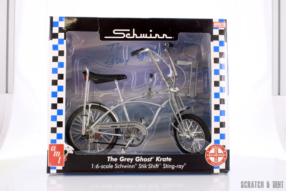 1971 Schwinn Stik-Shift Sting-Ray "The Grey Ghost Krate", Gray - AMT R-23950 1/6 scale Diecast Bike
