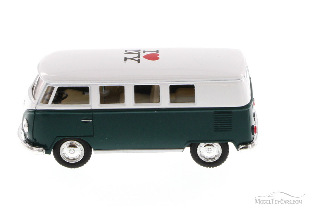 1962 Volkswagen Classic Bus, Teal - Kinsmart 5060W-ILNY - 1/32 Scale Diecast Model Toy Car