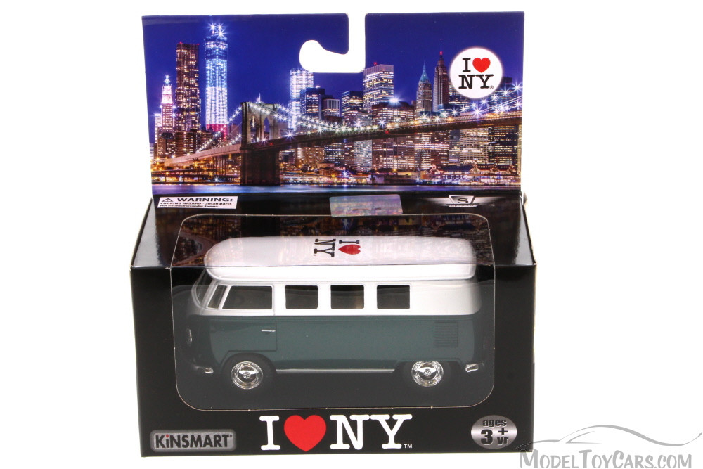1962 Volkswagen Classic Bus, Teal - Kinsmart 5060W-ILNY - 1/32