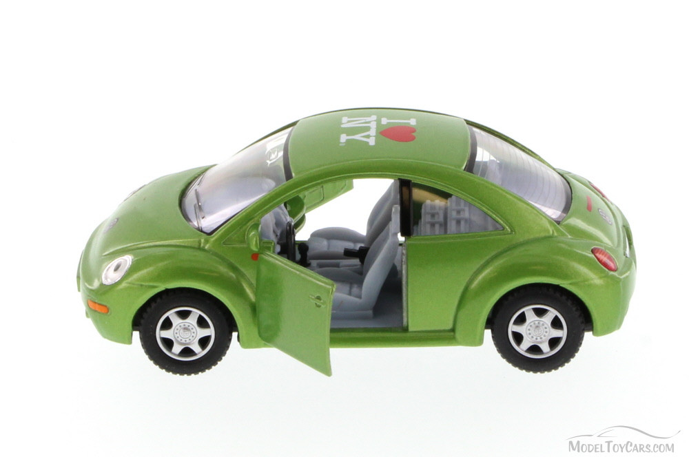 I Love NY Volkswagen New Beetle Hard Top, Green - Kinsmart 5028W