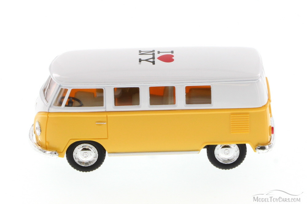 1962 Volkswagen Classic Bus, Yellow - Kinsmart 5060W-ILNY - 1/32 Scale Diecast Model Toy Car