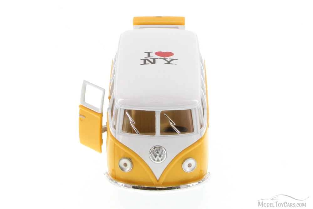 1962 Volkswagen Classic Bus, Yellow - Kinsmart 5060W-ILNY - 1/32 Scale Diecast Model Toy Car