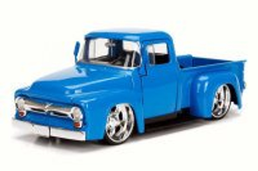 1956 Ford F-100 Pick Up, Blue - Jada 99043 - 1/24 Scale Diecast Model Toy Car