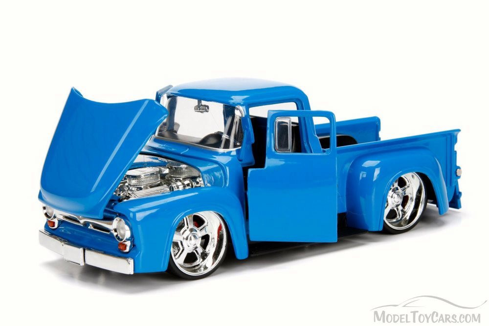 1956 Ford F-100 Pick Up, Blue - Jada 99043 - 1/24 Scale Diecast Model Toy Car