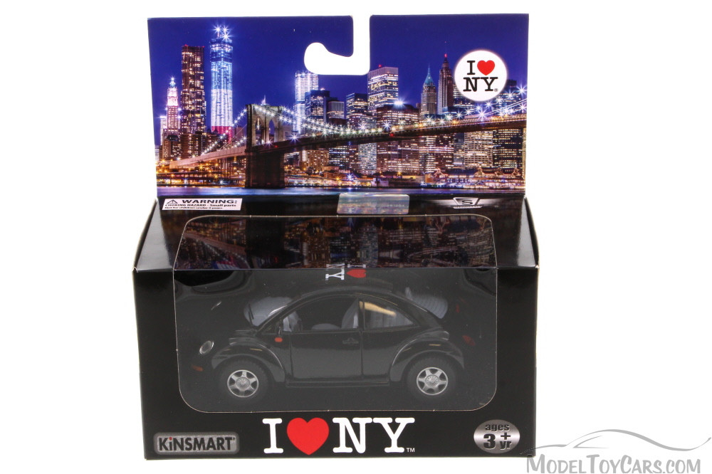 I Love NY Volkswagen New Beetle Hard Top, Black - Kinsmart 5028W