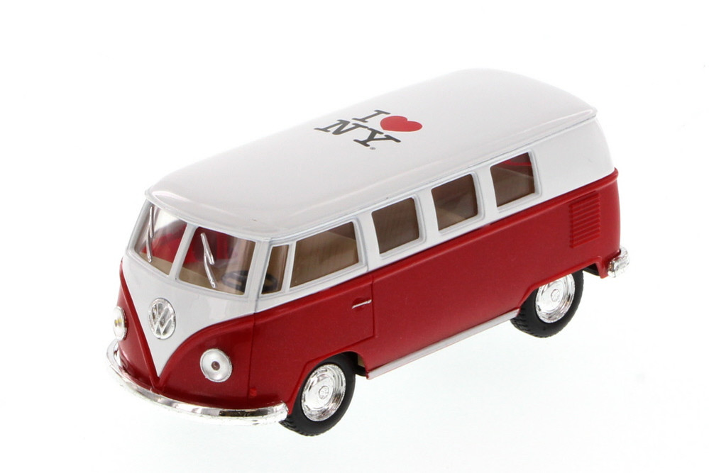 1962 Volkswagen Classic Bus, Red - Kinsmart 5060W-ILNY - 1/32