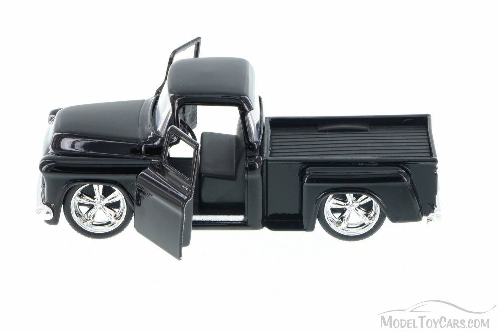 1955 Chevy Stepside Pickup Truck, Black - Jada 97011 - 1/32 Diecast Car  (Brand New, but NOT IN BOX)