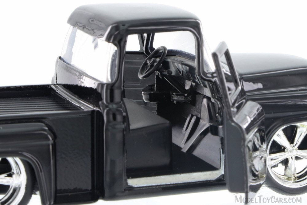 1955 Chevy Stepside Pickup Truck, Black - Jada 97011 - 1/32 Diecast Car  (Brand New, but NOT IN BOX)