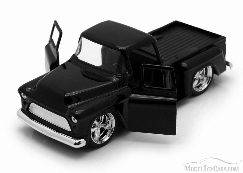 1955 Chevy Stepside Pickup Truck, Black - Jada 97011 - 1/32 Diecast Car  (Brand New, but NOT IN BOX)