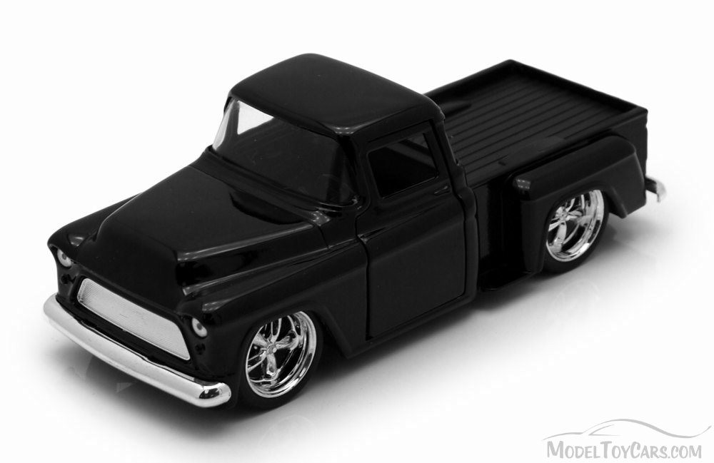 1955 Chevy Stepside Pickup Truck, Black - Jada 97011 - 1/32 Diecast Car  (Brand New, but NOT IN BOX)