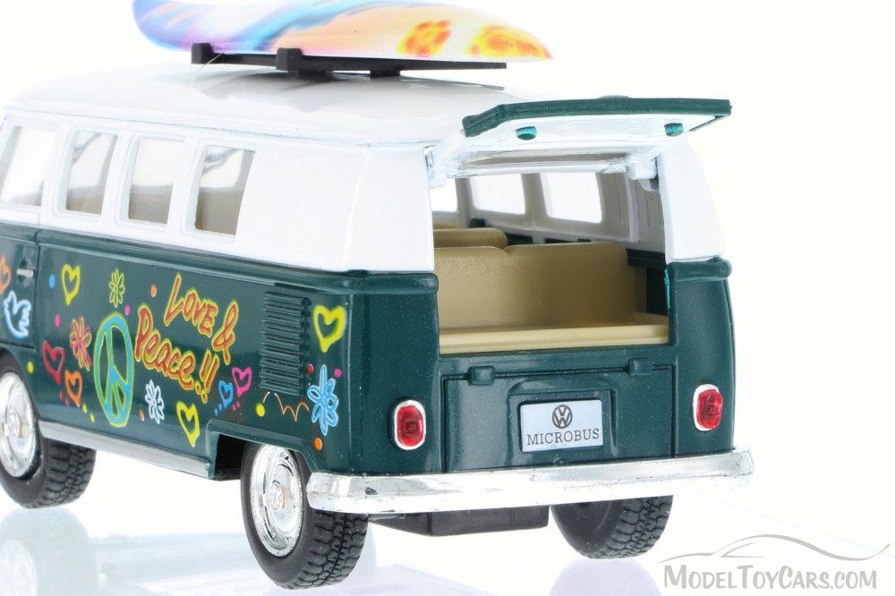 1962 Volkswagen Classic Bus w/ Surfboard & decals, Green